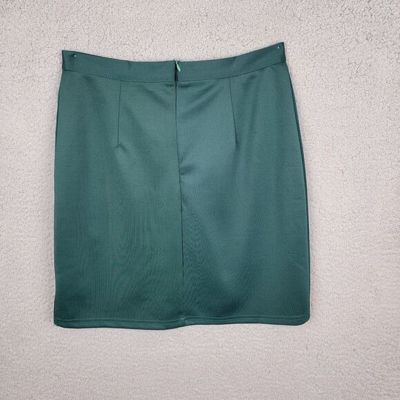 Discovery Clothing Company Skirt Womens M Green Pencil Gold Studs Y2K Art Deco - Picture 12 of 13